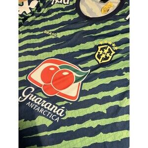 NEW Brazil Brasil National Soccer Guarana Antarctica Training Kit GOL Jersey XL